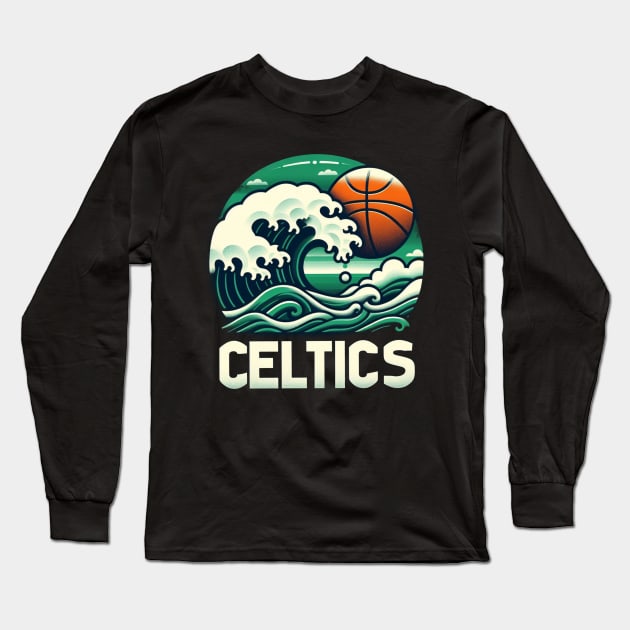 Boston Celtics Long Sleeve T-Shirt by DarkWave